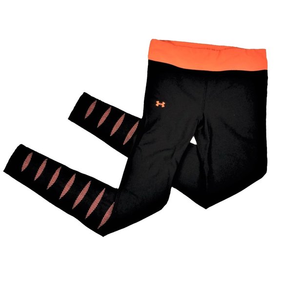 Under Armour Pants - Under Armour Coldgear Fitted Leggings Warm w/Neon